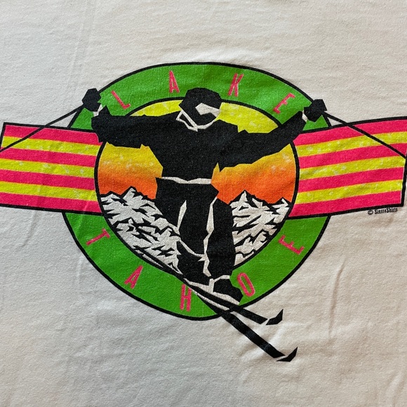 VTG 80’s Lake Tahoe Skier Shirt - Picture 2 of 4